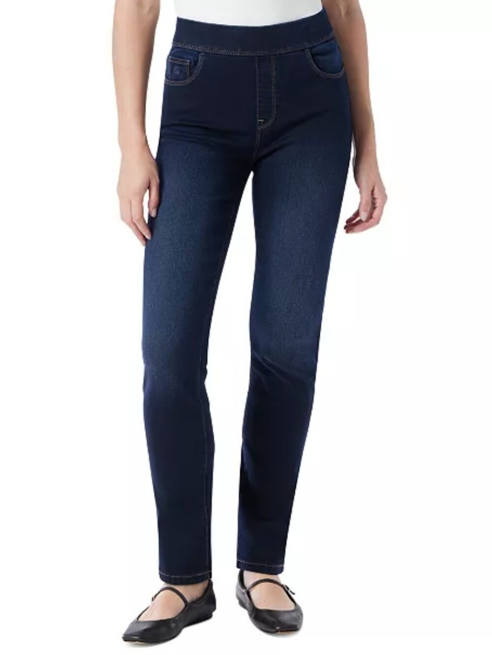 Gloria Vanderbilt Shape Effect High Rise Straight Pull On Jeans New With Tags